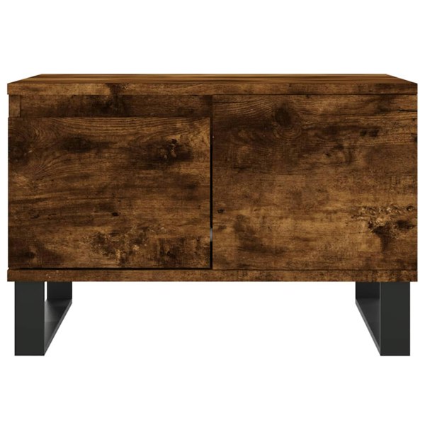 Berkfield Coffee Table Smoked Oak 55x55x36.5 cm Engineered Wood