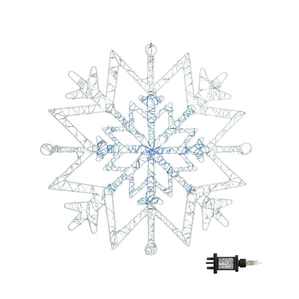 Samuel Alexander 52cm Light up Christmas Snowflake Dewdrop Silhouette with Twinkling LEDs