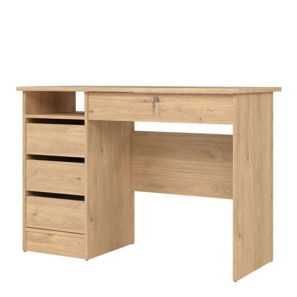 Wyld Haus Billabong Jackson Hickory Oak Wood 4 Drawer Office Desk