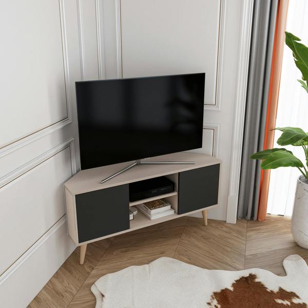 Decorotika Lesson Corner TV Stand TV Unit TV Cabinet for TVs up to 55"