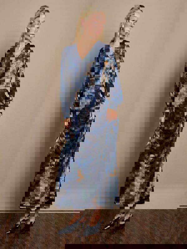 GWD Genevieve Floral Print Maxi Dress