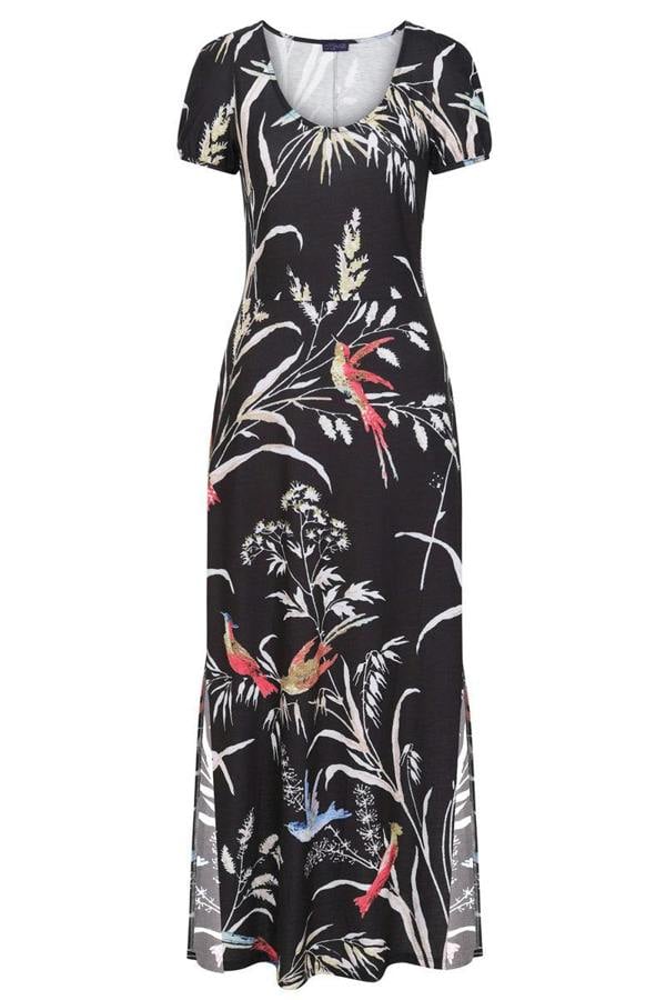HotSquash Scoop Neck Maxi T-Shirt Dress with Split
