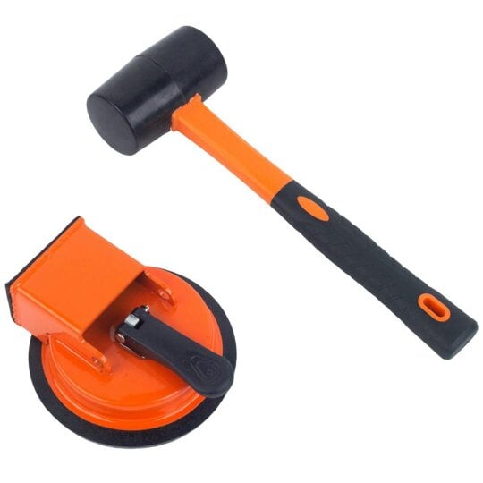 Havendro Heavy Duty Floor Gap Fixer Tool With Rubber Mallet, Iron Body&Strong Suction Cup