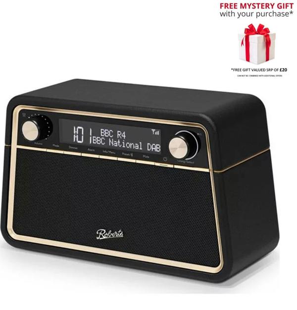 Roberts Reva DAB+ and FM Bluetooth Tabletop Digital Radio with Free Gift RRP £20