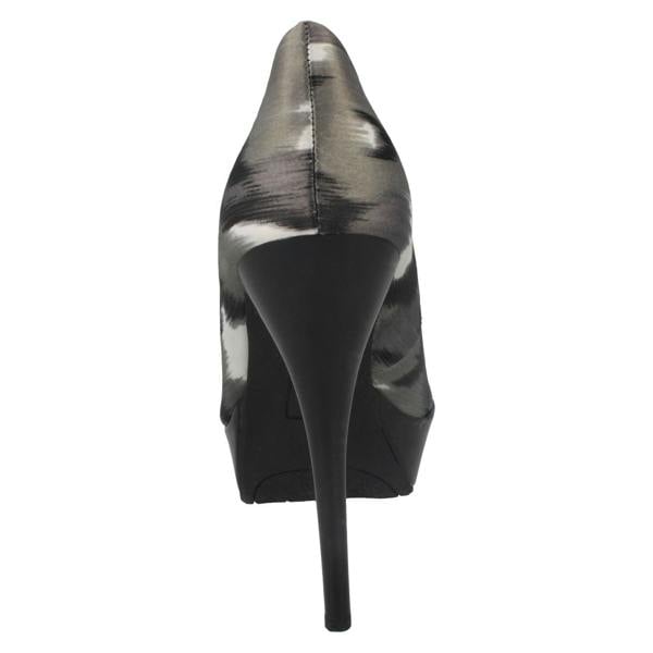 Spot On Ladies Spot On High Heel Platform Open Toe Court Shoe