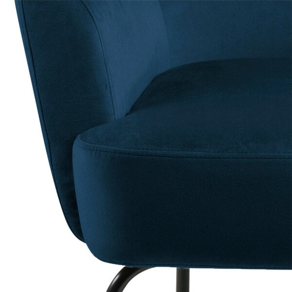 Wyld Haus Kobe Navy Blue Velvet Lounge Accent Chair