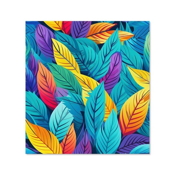 Warren Reed - Designer Bright Colourful Leaves Kitchen Splashback