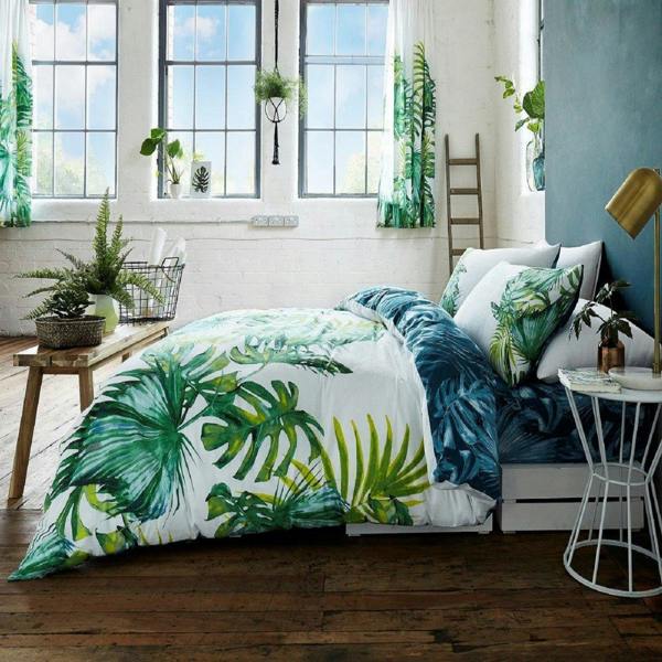 Smart Living Tropical Leaf Duvet Cover and Pillowcase Set
