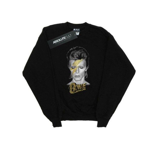 David Bowie Mens Aladdin Sane Gold Bolt Sweatshirt - Black