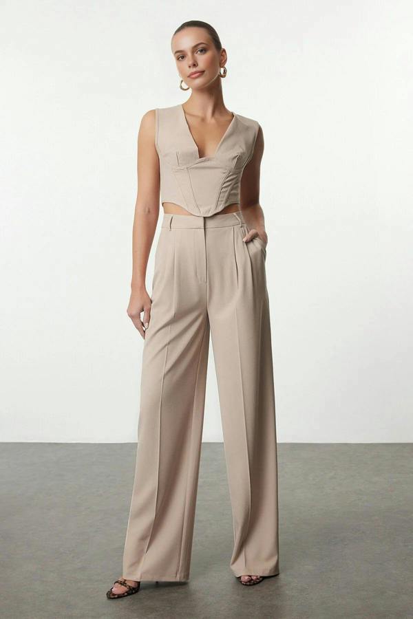 WOVCOR Wide Leg Woven Trousers