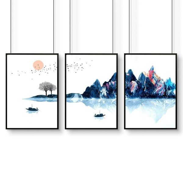 Artwork for an office | set of 3 wall art prints