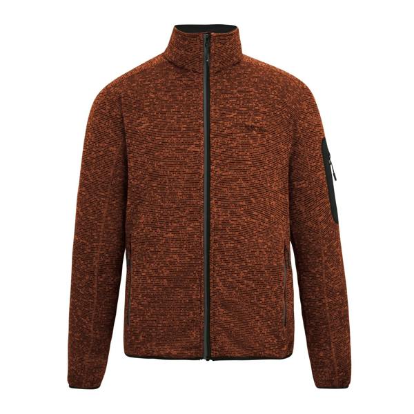 Regatta Mens Newhill Marl Full Zip Fleece Jacket - Brick