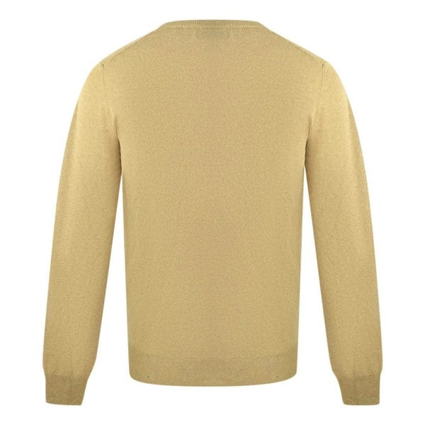 Aquascutum A Logo V Neck Jumper - Beige