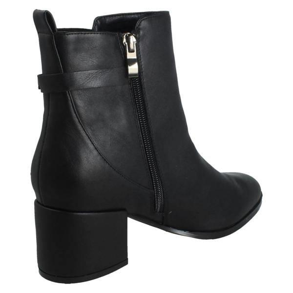 Spot On Ladies Spot On Wide Fit Zip Up Ankle Boots F51253
