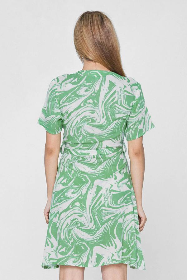 ENORSIA Fluid Printed Relax Fit Mini Dress