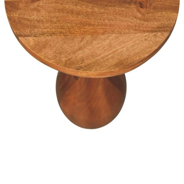 Artisan Furniture Solid Mango wood Curved Base Side Table