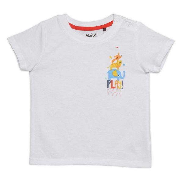 Mini Cuddles Baby Boys 3pk Printed & Striped T-Shirts, Multicolour