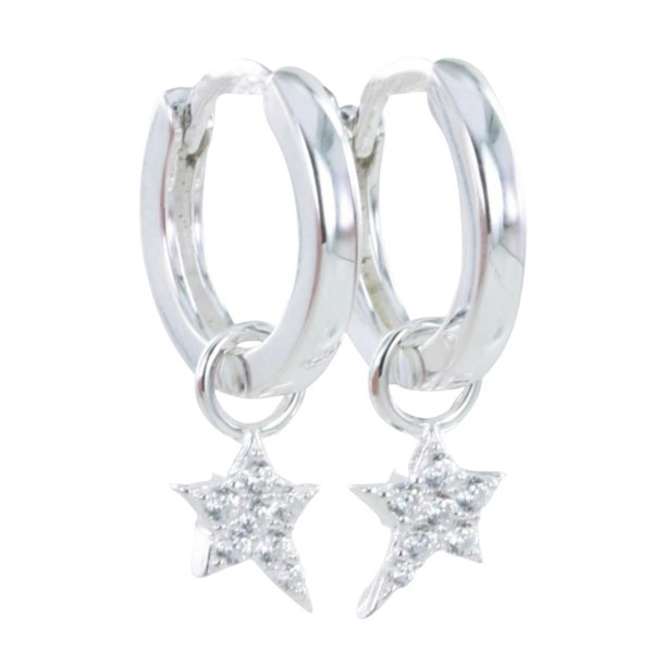 Starry Night Pavé Hoop Earrings - Reeves & Reeves