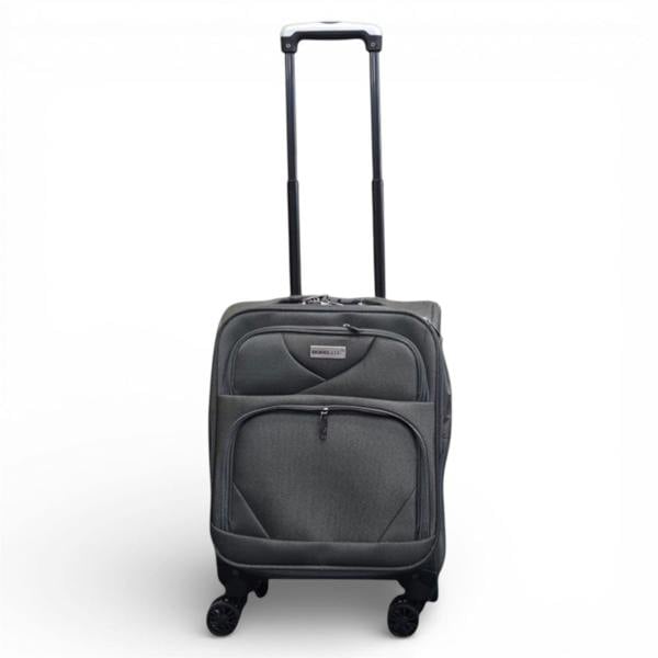 Infinity Luggage Soft Shell Lightweight Nylon Suitcase Set 4 Wheel Travel Case Holiday Bags