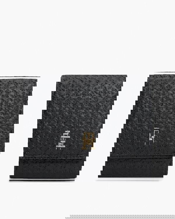 Tommy Hilfiger TH Icon Mono Womens Trifold Wallet - Black