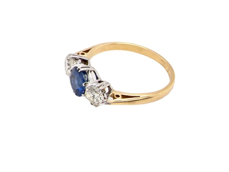 Vintage Tom A three stone Sapphire and Diamond ring