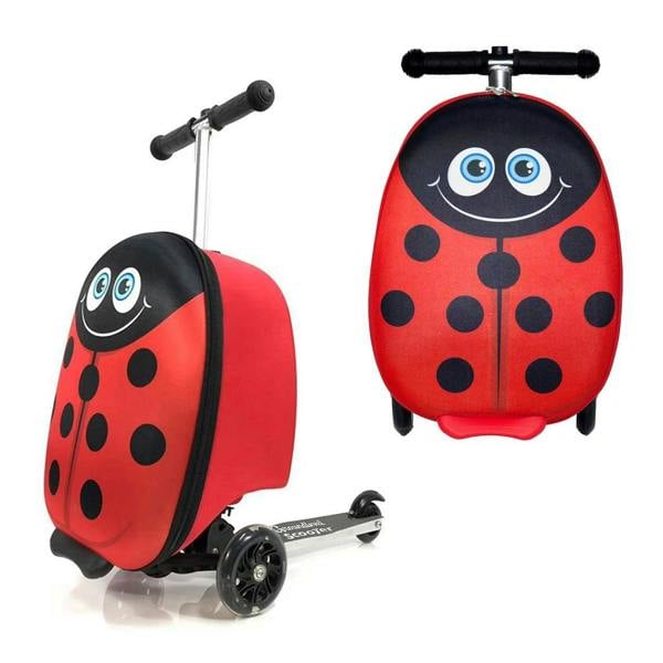 Groundlevel Children's Suitcase with Fold Down Scooter