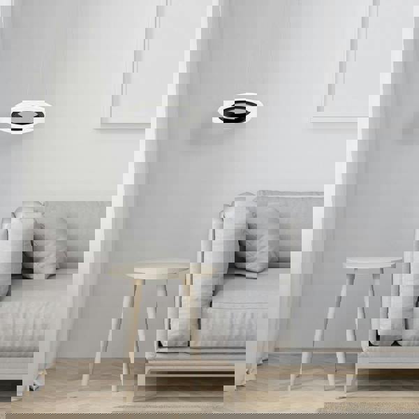 Milagro Cosmo Black LED Pendant Lamp Stylish Ring Lights