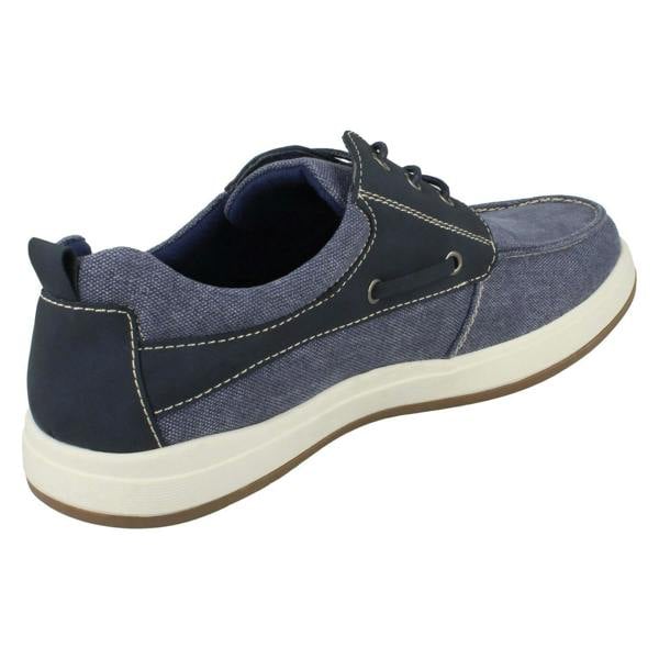 Hush Puppies Mens Hush Puppies Canvas Boat Shoes Aiden