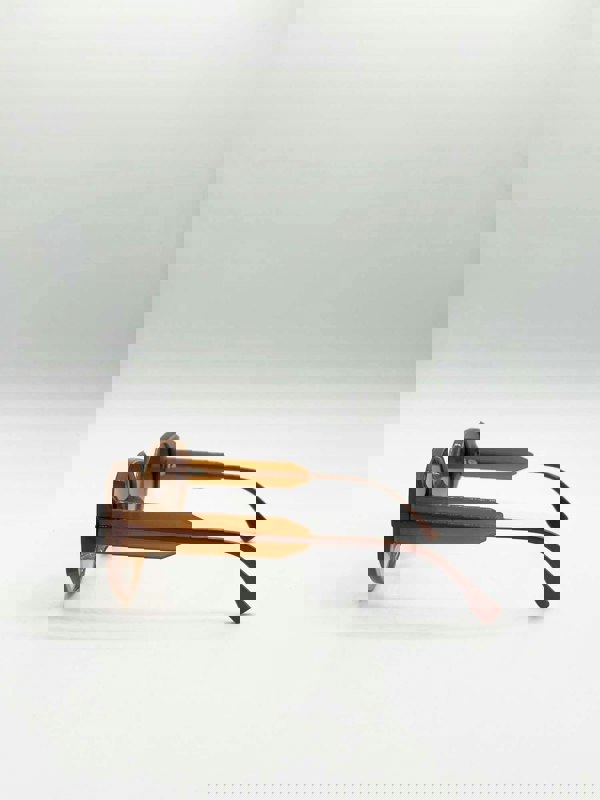 SVNX Round Circle Sunglasses in Brown