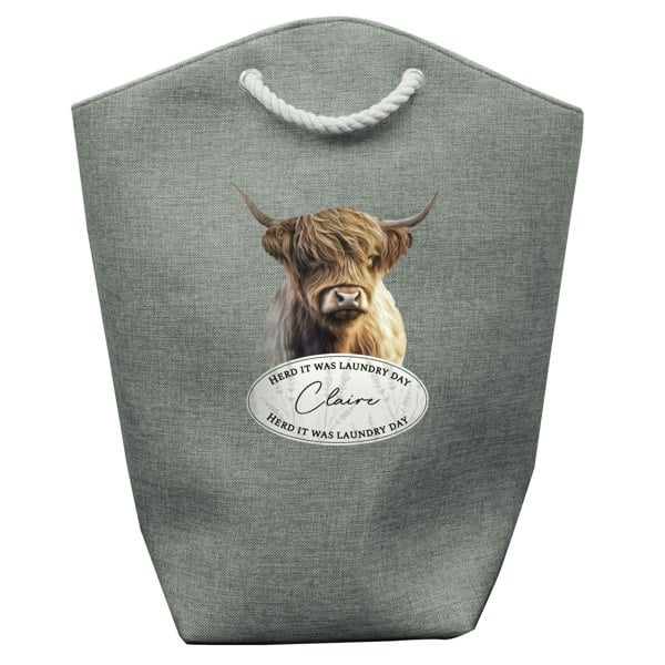 Personalised Memento Company Personalised Highland Cow Laundry Bag