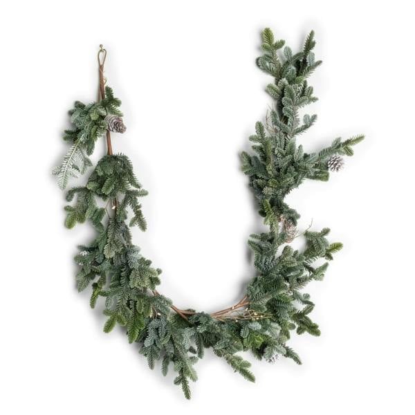 18cm Green Cypress Pine Garland with Pine Cones for Christmas Doors, Mantles and Stair Decor image 1