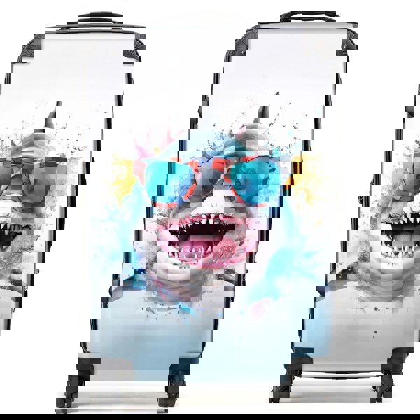 Warren Reed Splashart Shark In Glasses Suitcase