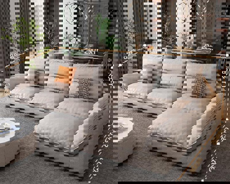 A900 Quinn Four Seater, Four Seater Corner Sofa, Leathaire-Sofas-Weilai Concept-Four Seater Corner 330cm-Weilai Concept