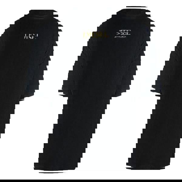 Diesel Gold Logo Black T-Shirt