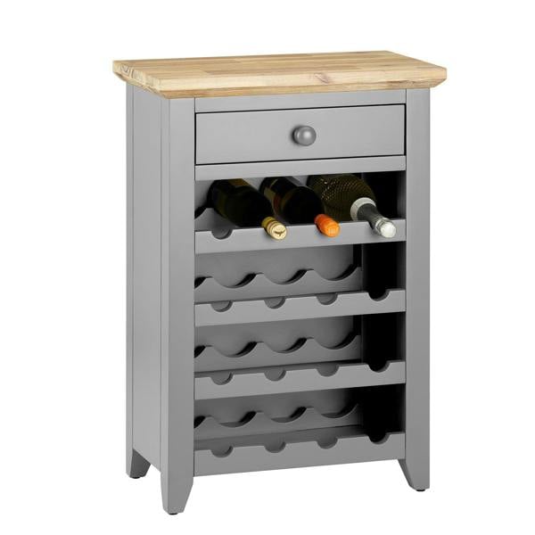 Statement Furniture Florence Wine Rack with Drawer Wooden 16 Wine Bottle Storage Assembled