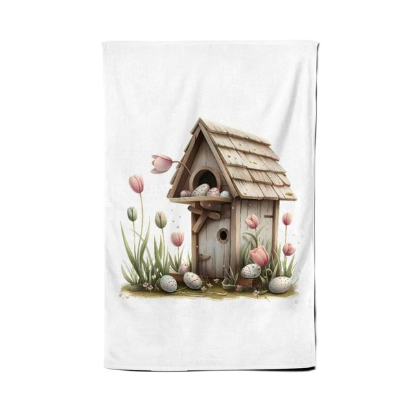 Warren Reed Sweet Easter Birdhouse Tea Towel