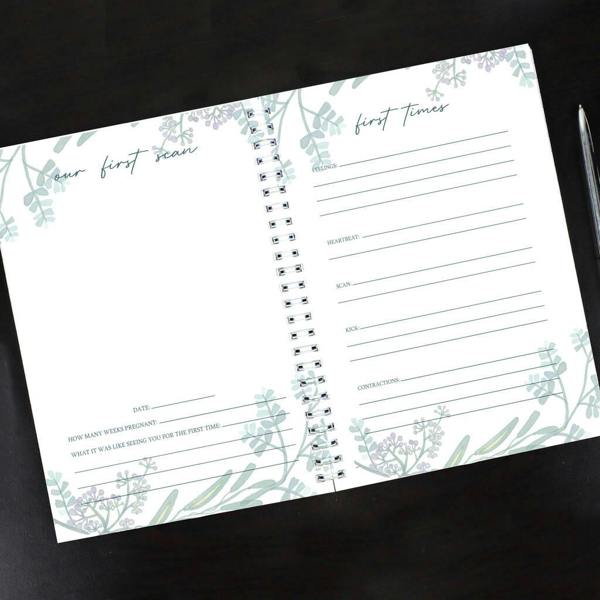 Personalised Pregnancy Journal - alternative angle