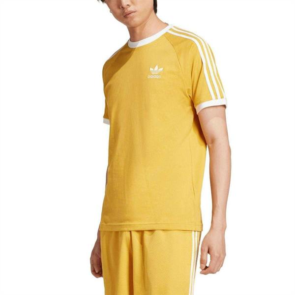 Adidas Mens Classics 3 Stripes T-Shirt - Yellow - 