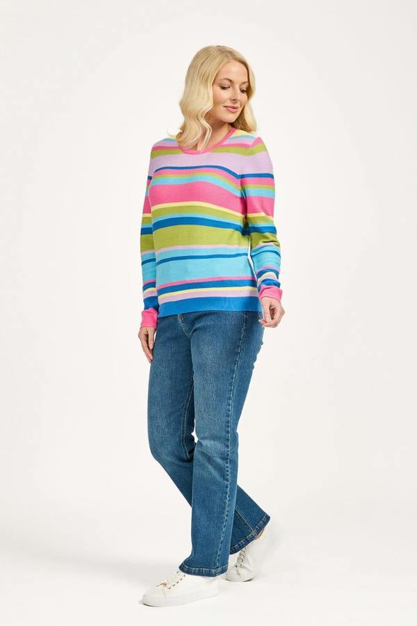 Mudflower Multi Stripe Knit Jumper