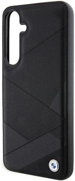 BMW Signature Leather Crossing Lines Pattern Hard Case for Samsung Galaxy S24 6.2" Black - BMHCS24S23RCGPK
