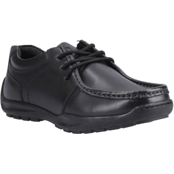 Hush Puppies Mackenzie Wallabee Leather Boys's Black Lace-Up Shoes