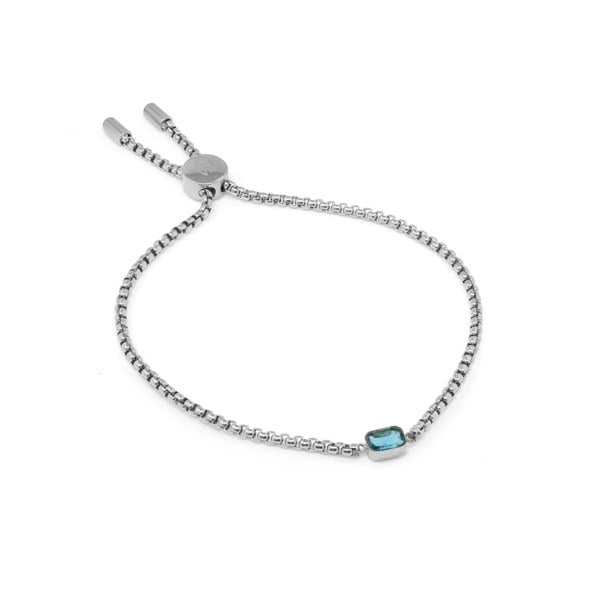 Say It With Children's December Blue Topaz Birthstone Bracelet - Silver