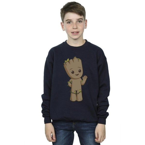 Marvel Boys I Am Groot Cute Groot Sweatshirt - Navy Blue