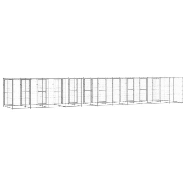 Berkfield Outdoor Dog Kennel Galvanised Steel with Roof 29.04 m2