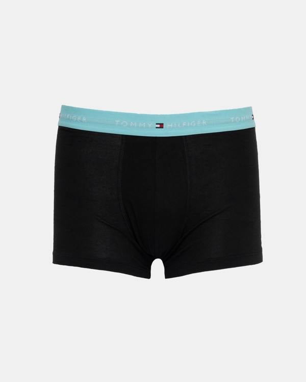 Tommy Hilfiger 7-Pack Logo Waistband Mens Trunks in Rainbow Mix pale blue