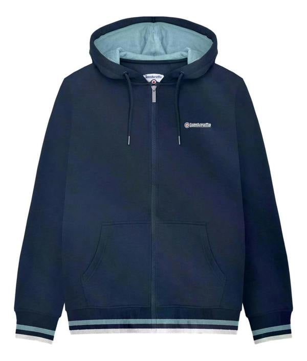 Lambretta Mens Original Full Zip Classic Target Hooded Hoodie