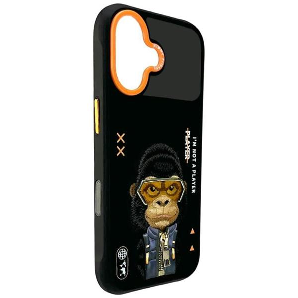 Nimmy Friends Nimmy Cool & Cute 2.0 Gorilla Case with MagSafe for iPhone 17 6.3" Black Orange - N-KMLL-IP17-016