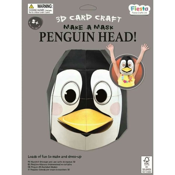 Fiesta Crafts Penguin 3D Mask Card Craft