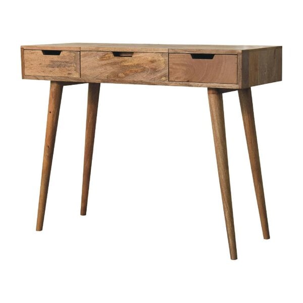 Wyld Haus Saint Paul de Vence Oak Mango Wood Dressing Table 3 Drawers