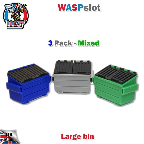 MCSlots Trackside Scenery Slot Car Displays 3 x Mixed Large Bins 1:32 Wasp